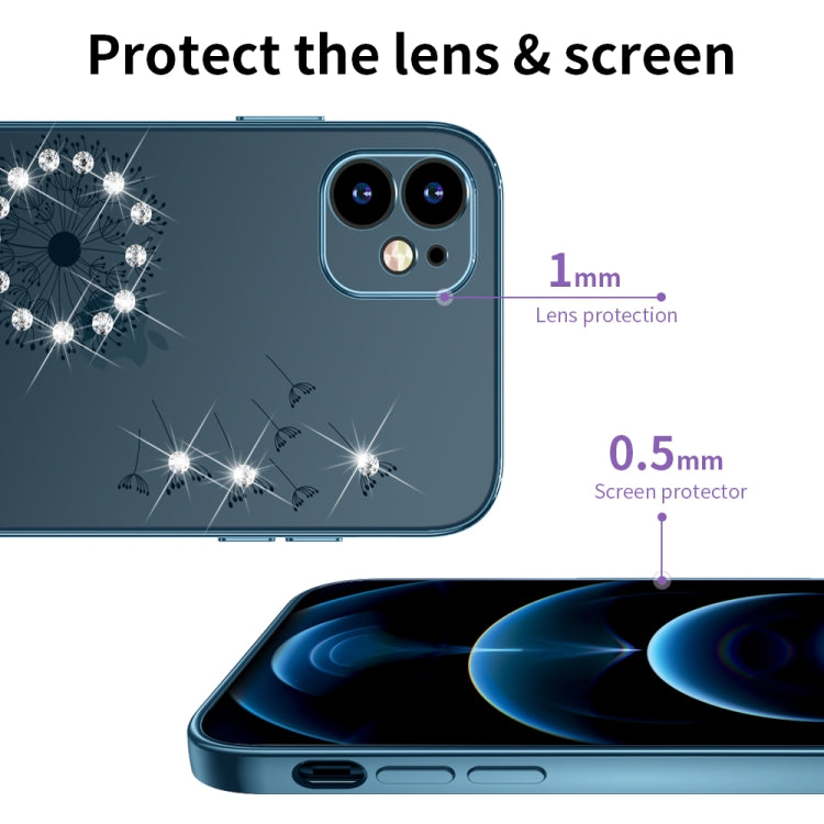 For iPhone 11 Ultra-thin Electroplating Dandelion Pattern Protective Case (Blue) by buy2fix