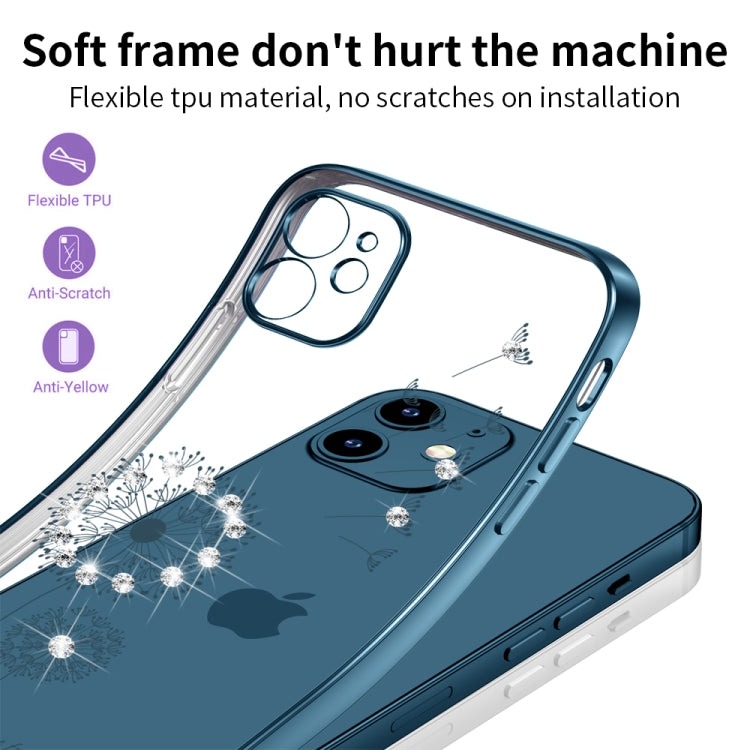 For iPhone 11 Ultra-thin Electroplating Dandelion Pattern Protective Case (Blue) by buy2fix