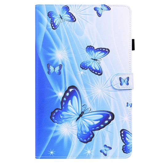 For Huawei MatePad T 10 / T 10s / Honor Enjoy 2 10.1 Animal Pattern Horizontal Flip Leather Case with Holder & Card Slots & Photo Frame(Blue Butterfly) by buy2fix
