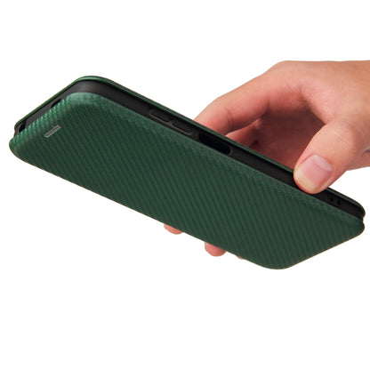 For Xiaomi Poco M3 Pro 5G/4G Carbon Fiber Texture Horizontal Flip TPU + PC + PU Leather Case with Card Slot(Green) by buy2fix