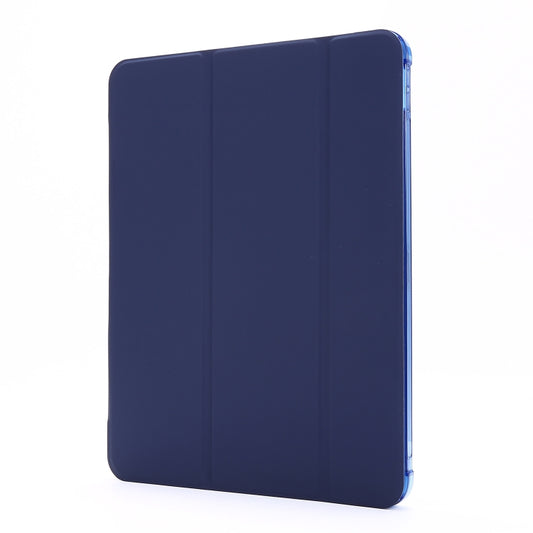 For iPad Pro 12.9 2022 / 2021 Multi-folding Horizontal Flip PU Leather + Shockproof Airbag TPU Tablet Case with Holder & Pen Slot & Wake-up / Sleep Function(Dark Blue) by buy2fix