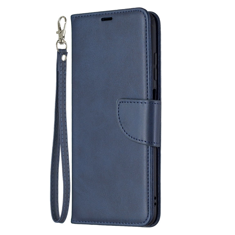 For Samsung Galaxy A03s 164mm Retro Lambskin Texture Pure Color Horizontal Flip PU Leather Case with Holder & Card Slots & Wallet & Lanyard(Blue) by buy2fix