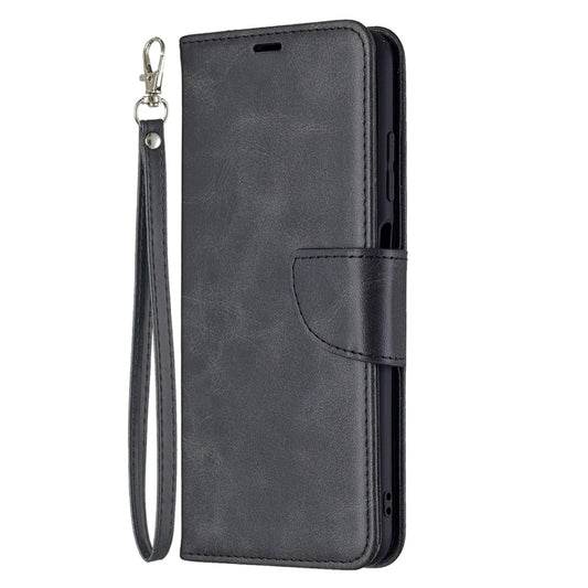 For Samsung Galaxy A03s 164mm Retro Lambskin Texture Pure Color Horizontal Flip PU Leather Case with Holder & Card Slots & Wallet & Lanyard(Black) by buy2fix