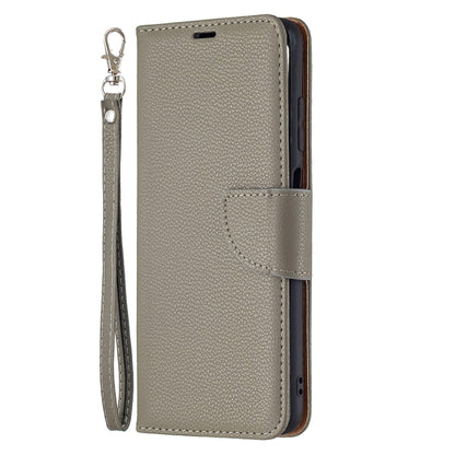 For Samsung Galaxy A03s 164mm Litchi Texture Pure Color Horizontal Flip Leather Case with Holder & Card Slots & Wallet & Lanyard(Grey) by buy2fix