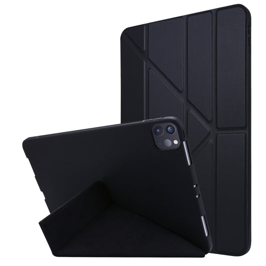 For iPad Pro 11 2022 / 2021 TPU Horizontal Deformation Flip Leather Tablet Case with Holder(Black) by buy2fix