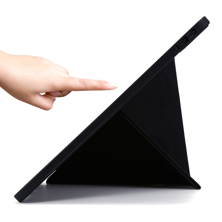 For iPad Pro 11 2022 / 2021 TPU Horizontal Deformation Flip Leather Tablet Case with Holder(Black) by buy2fix