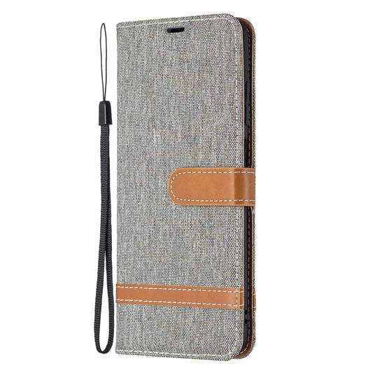 For Samsung Galaxy A03s 164mm Color Matching Denim Texture Horizontal Flip Leather Case with Holder & Card Slots & Wallet & Lanyard(Grey) by buy2fix