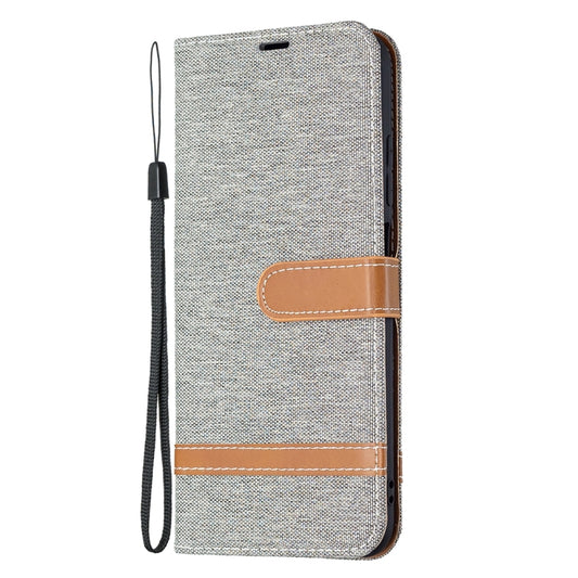 For Xiaomi Poco M3 Pro / Redmi Note 10 5G Color Matching Denim Texture Horizontal Flip Leather Case with Holder & Card Slots & Wallet & Lanyard(Grey) by buy2fix