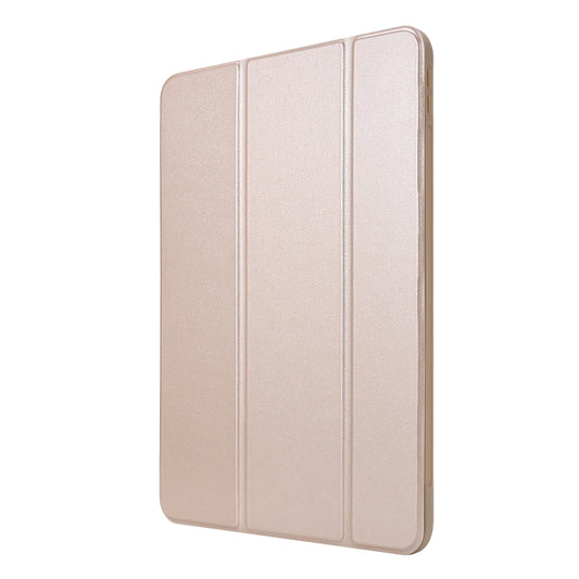 For iPad Pro 11 2022 / 2021 3-folding Horizontal Flip PU Leather + Honeycomb TPU Shockproof Tablet Case with Holder(Champagne Gold) by buy2fix