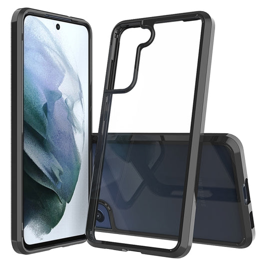 For Samsung Galaxy S21 FE 5G Shockproof Scratchproof TPU + Acrylic Protective Case(Black) by buy2fix