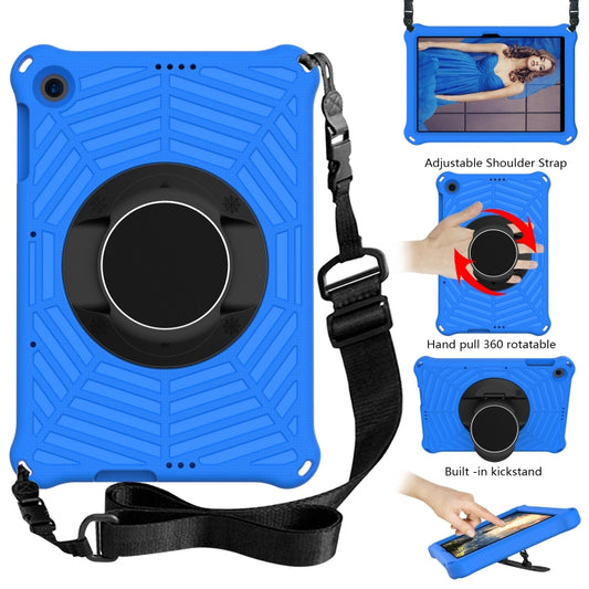 For Huawei MatePad T 10 / T 10s Spider King EVA Protective Case with Adjustable Shoulder Strap & Holder(Blue) by buy2fix