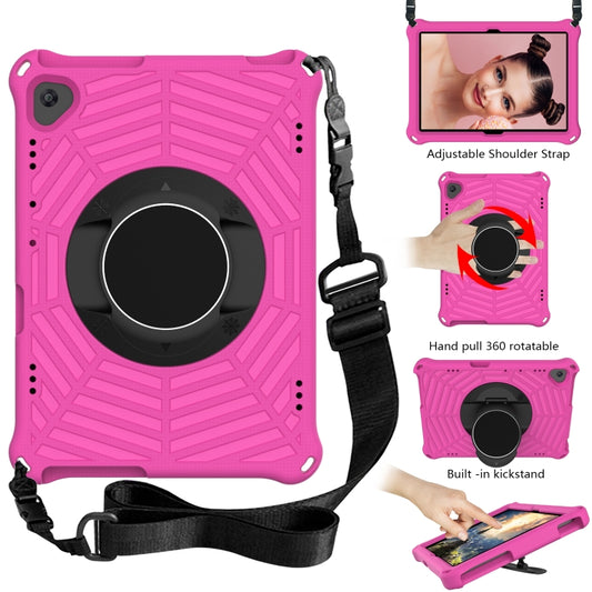 For Lenovo Tab M10 TB-X505F & TB-X605F / P10 TB-X705F Spider King EVA Protective Case with Adjustable Shoulder Strap & Holder(Rose Red) by buy2fix