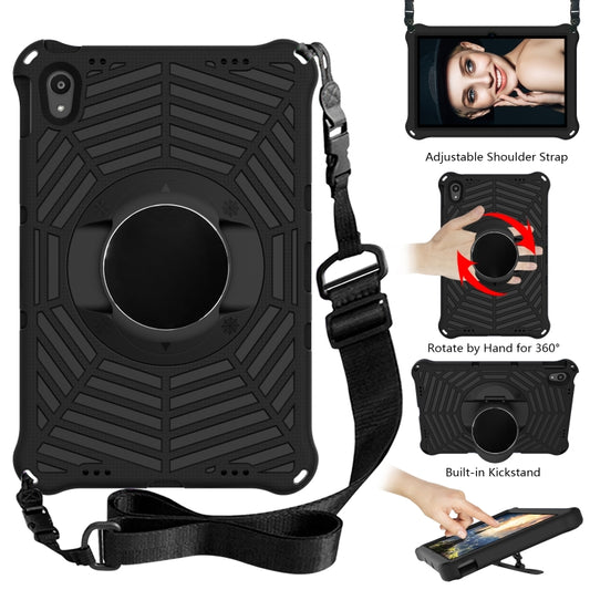 For Lenovo Tab P11 TB-J606F / XiaoXin Pad 11 Spider King EVA Protective Case with Adjustable Shoulder Strap & Holder(Black) by buy2fix