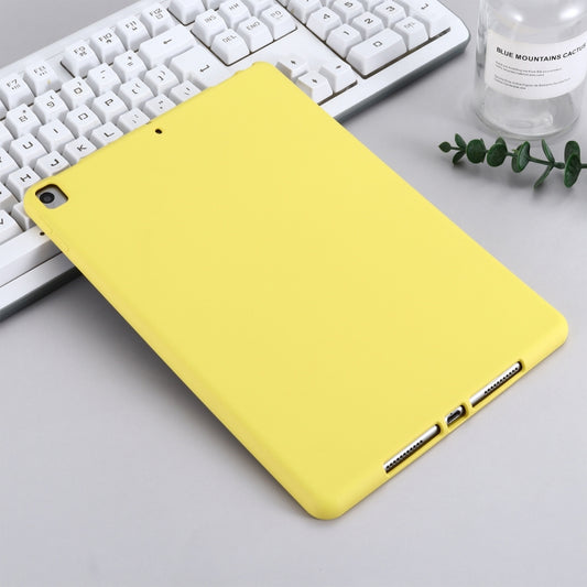 Solid Color Liquid Silicone Dropproof Full Coverage Protective Case For iPad 10.2 2019 / 10.2 2020 / 10.2 2021 / Pro 10.5 2017 / Air 10.5 2019(Yellow) by buy2fix