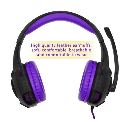 Anivia AH68 3.5mm Wired Gaming Headset with Microphone(Black Purple) - Multimedia Headset by SADES | Online Shopping UK | buy2fix