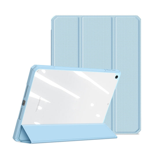 For iPad 10.2 2021 / 2020 / 2019 DUX DUCIS TOBY Series Shockproof PU Leather + PC + TPU Horizontal Flip Case with Holder & Pen Slot & Sleep / Wake-up Function(Blue) by DUX DUCIS