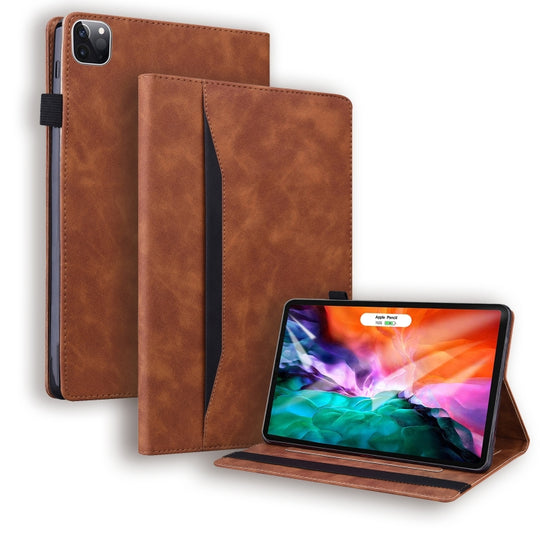For iPad Pro 11 2022 / 2021 & 2018 / Air 2020 10.9 Business Shockproof Horizontal Flip Leather Tablet Case with Holder & Card Slots & Photo Frame & Pen Slot & Sleep / Wake-up Function(Brown)