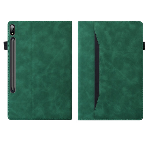 For Samsung Galaxy Tab S8 / Galaxy Tab S7 2020 SM-T870 / SM-T875 Business Shockproof Horizontal Flip Leather Case with Holder & Card Slots & Photo Frame & Pen Slot & Sleep / Wake-up Function(Green) - Galaxy Tab S8 Cases by buy2fix | Online Shopping UK | buy2fix
