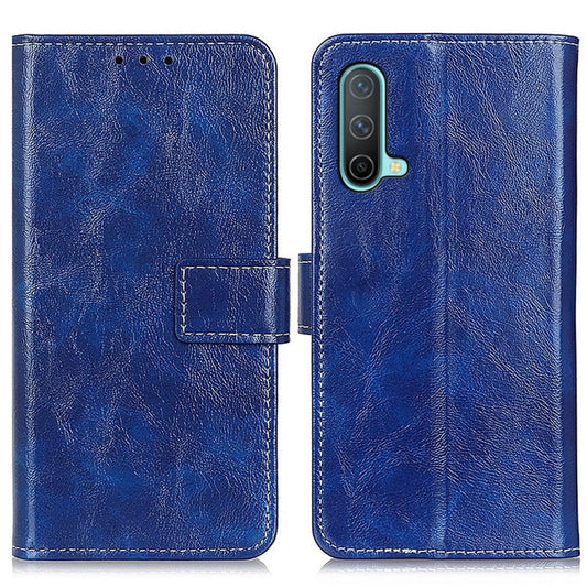 For OnePlus Nord CE 5G Retro Crazy Horse Texture Horizontal Flip Leather Case with Holder & Card Slots & Photo Frame & Wallet(Blue) by buy2fix