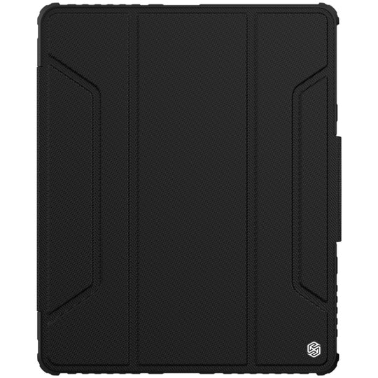 For iPad Pro 12.9 2022 / 2021 / 2020 NILLKIN Bumper Pro Horizontal Flip Leather Tablet Case with Pen Slot & Holder & Sleep / Wake-up Function(Black)