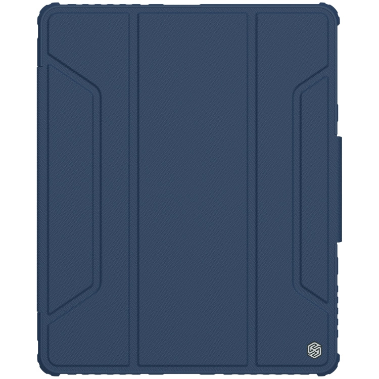For iPad Pro 12.9 2022 / 2021 / 2020 NILLKIN Bumper Pro Horizontal Flip Leather Tablet Case with Pen Slot & Holder & Sleep / Wake-up Function (Blue) - iPad Pro 12.9 (2022/2021) Cases by NILLKIN | Online Shopping UK | buy2fix