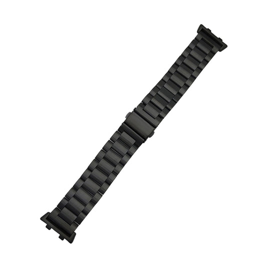 For OPPO Watch 46mm Three-beads Steel Watch Band(Black) by buy2fix