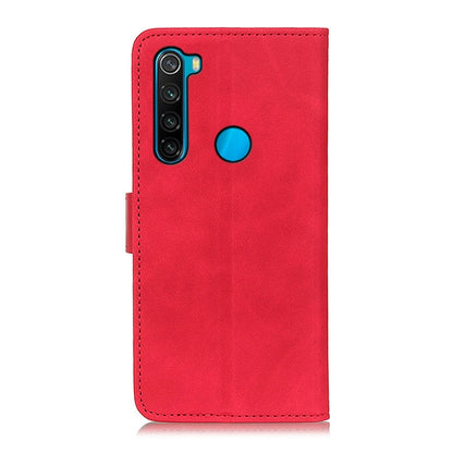 For Xiaomi Redmi Note 8 2021 KHAZNEH Retro Texture PU + TPU Horizontal Flip Leather Case with Holder & Card Slots & Wallet(Red) by buy2fix