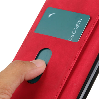 For Xiaomi Redmi Note 8 2021 KHAZNEH Retro Texture PU + TPU Horizontal Flip Leather Case with Holder & Card Slots & Wallet(Red) by buy2fix