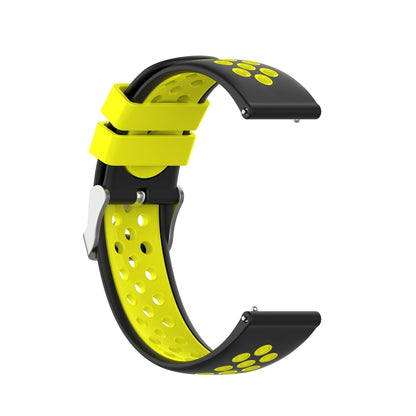 For Huawei Watch 3 / 3 Pro 22mm Two-color Silicone Watch Band(Black Yellow) by buy2fix