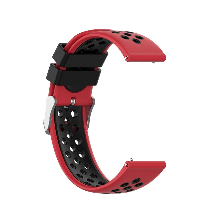 For Huawei Watch 3 / 3 Pro 22mm Two-color Silicone Watch Band(Red Black) by buy2fix