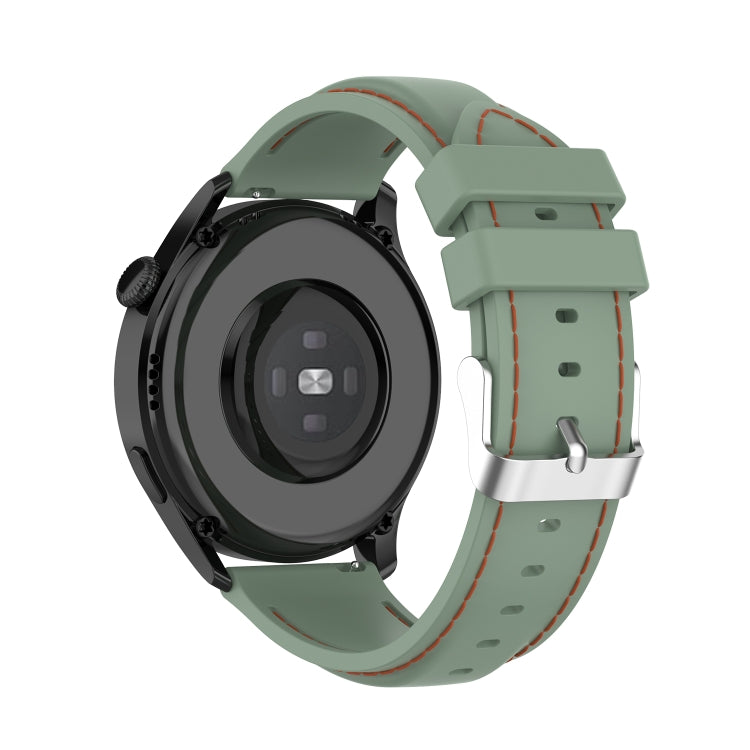 For Huawei Watch 3 / 3 Pro 22mm Silicone Watch Band(Light Green) by buy2fix