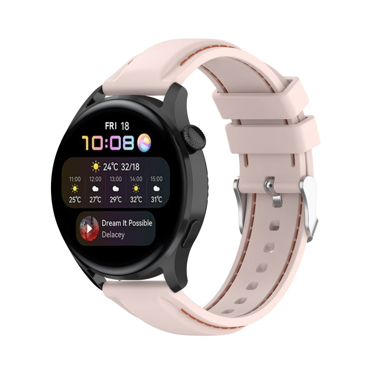 For Huawei Watch 3 / 3 Pro 22mm Silicone Watch Band(Lotus Root Pink) by buy2fix