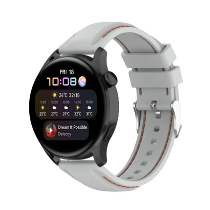 For Huawei Watch 3 / 3 Pro 22mm Silicone Watch Band(Light Grey) by buy2fix