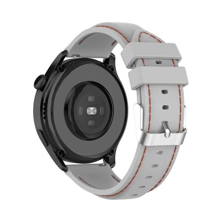 For Huawei Watch 3 / 3 Pro 22mm Silicone Watch Band(Light Grey) by buy2fix