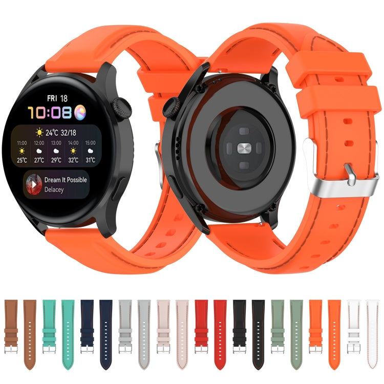 For Huawei Watch 3 / 3 Pro 22mm Silicone Watch Band(Light Grey) by buy2fix