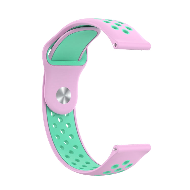For Huawei Watch 3 / 3 Pro 22mm Two-color Silicone Watch Band(Pink Mint Green) by buy2fix