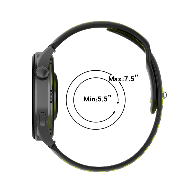 For Huawei Watch 3 / 3 Pro 22mm Two-color Silicone Watch Band(Mint Green Blue) by buy2fix