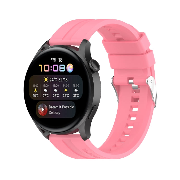 For Huawei Watch 3 / 3 Pro Silicone Watch Band(Pink) by buy2fix