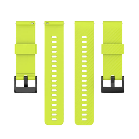 For Suunto 7 24mm Solid Color Silicone Watch Band(Lime Green) by buy2fix