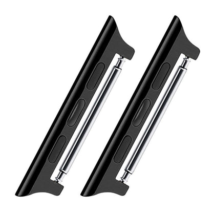 2 PCS Watchbands Stainless Steel Acoustic Ear Connector, Width: 22mm For Apple Watch Series 6 & SE & 5 & 4 44mm / 3 & 2 & 1 42mm(Black) by buy2fix