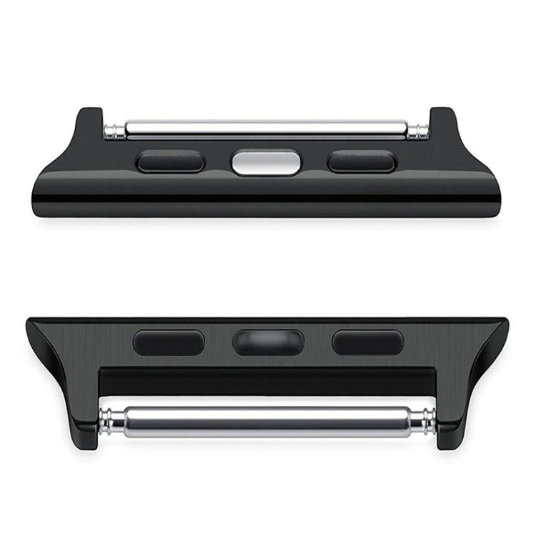 2 PCS Watchbands Stainless Steel Acoustic Ear Connector, Width: 22mm For Apple Watch Series 6 & SE & 5 & 4 44mm / 3 & 2 & 1 42mm(Black) by buy2fix