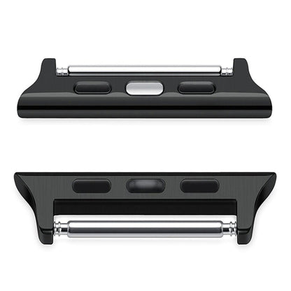 2 PCS Watchbands Stainless Steel Acoustic Ear Connector, Width: 22mm For Apple Watch Series 6 & SE & 5 & 4 44mm / 3 & 2 & 1 42mm(Black) by buy2fix