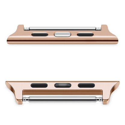 2 PCS Watchbands Stainless Steel Acoustic Ear Connector, Width: 22mm For Apple Watch Series 6 & SE & 5 & 4 44mm / 3 & 2 & 1 42mm(Rose Gold) by buy2fix