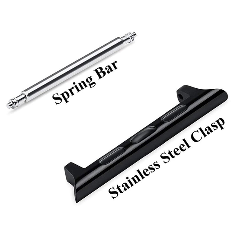 2 PCS Watchbands Stainless Steel Acoustic Ear Connector, Width: 22mm For Apple Watch Series 6 & SE & 5 & 4 44mm / 3 & 2 & 1 42mm(Black) by buy2fix