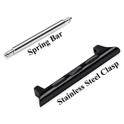 2 PCS Watchbands Stainless Steel Acoustic Ear Connector, Width: 22mm For Apple Watch Series 6 & SE & 5 & 4 44mm / 3 & 2 & 1 42mm(Black) by buy2fix