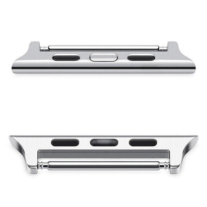 2 PCS Watchbands Stainless Steel Acoustic Ear Connector, Width: 24mm For Apple Watch Series 6 & SE & 5 & 4 44mm / 3 & 2 & 1 42mm(Silver) by buy2fix