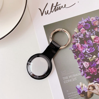 Anti-theft Plating TPU Protective Cover For AirTag(Black) by buy2fix