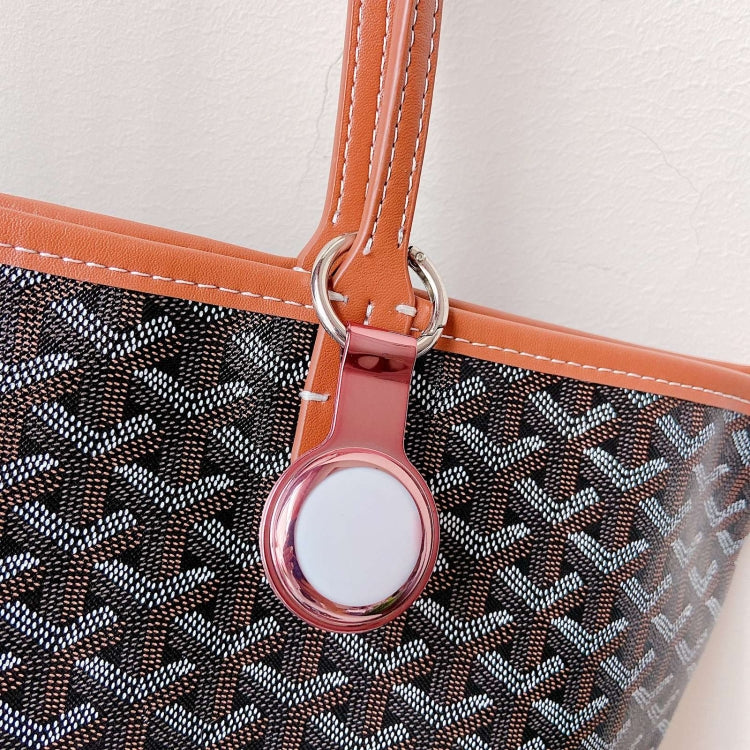 Anti-theft Plating TPU Protective Cover For AirTag(Black) by buy2fix