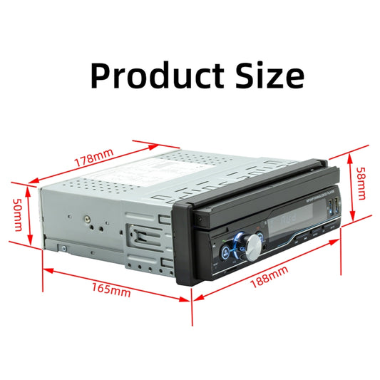 T100C 7 inch Manually Retractable Screen Car MP5 Player Radio, Support Mirror Link & FM & TF Card & USB & Bluetooth Hand-free Calling & Reversing Trajectory System & CayPlay Connection by buy2fix