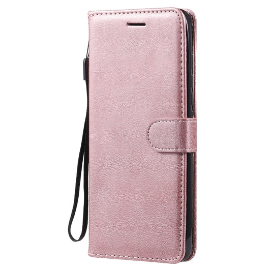 For Motorola Moto G60 / G40 Fusion Solid Color Horizontal Flip Protective Leather Case with Holder & Card Slots & Wallet & Photo Frame & Lanyard(Rose Gold) by buy2fix